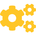 gear icon signifying various resources