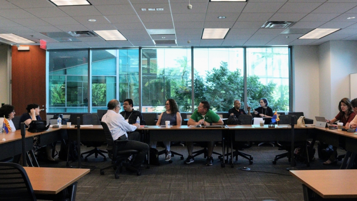 ASU Impact Corps members met for three days at the university's Tempe campus to network and plan a statewide mentorship program. Photo courtesy ASU